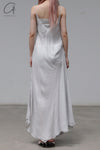 marc le bihan silk slip dress 2107 GRIS PERLE pearl grey